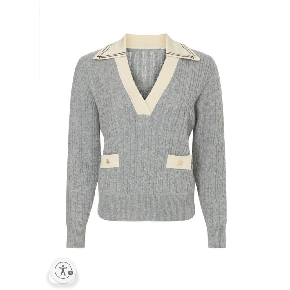 Sandro Collared Sweater, Size: US 8 - Picture 2 of 12